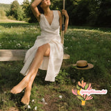 Linen summer wrap Dress - Classic with many colors of LC Linen House